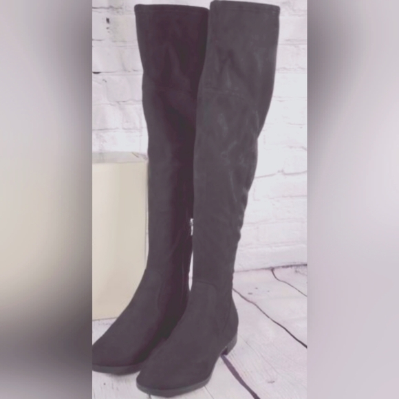Over the Knee Suade Boots 8 - Picture 1 of 7